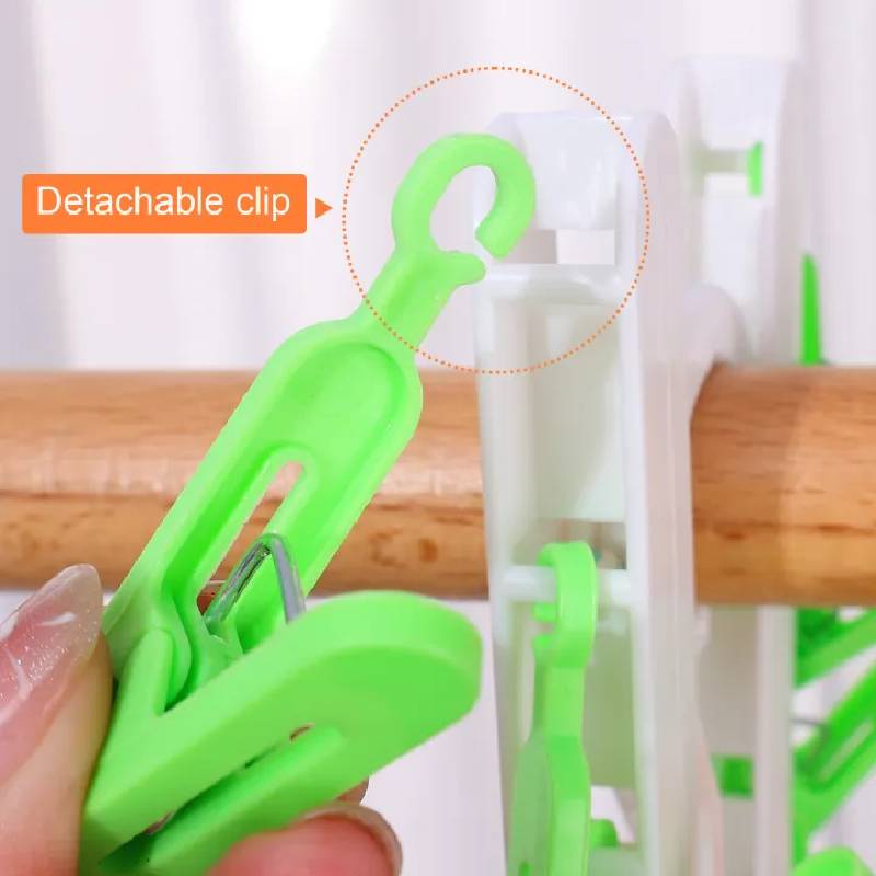 Pinces à linge avec support pliable 8PCS