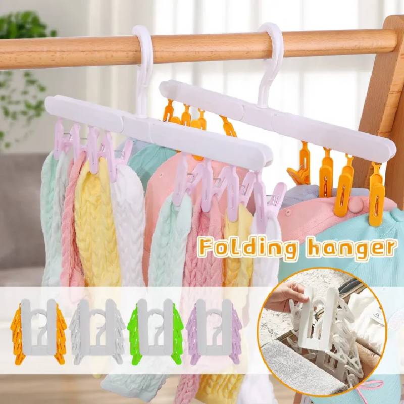 Pinces à linge avec support pliable 8PCS