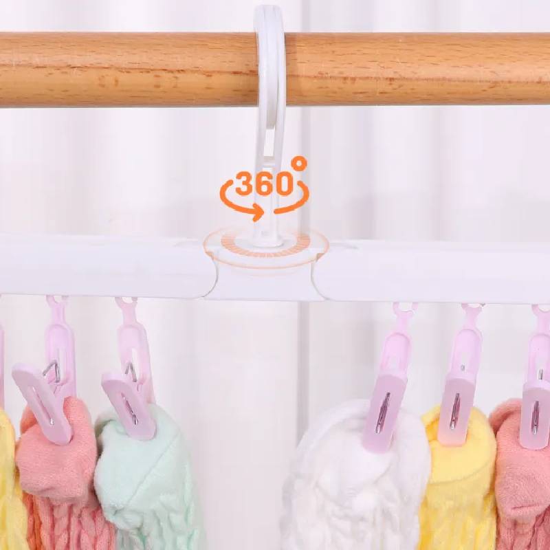 Pinces à linge avec support pliable 8PCS