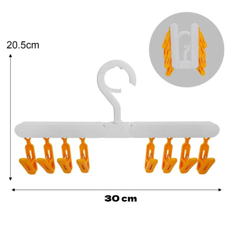 Pinces à linge avec support pliable 8PCS